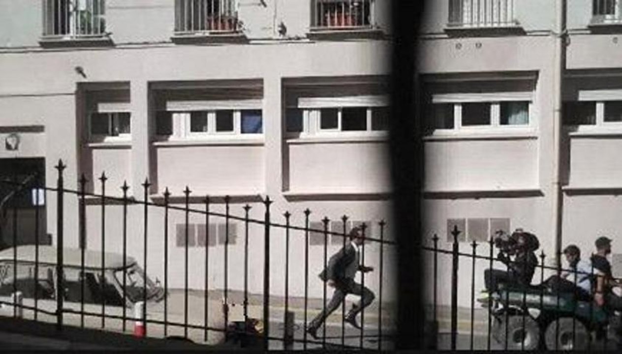 Jean Dujardin en tournage dans ( La French ) à MARSEILLE