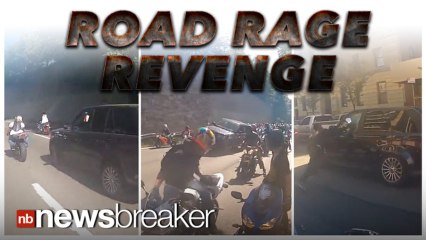 SUV Swarmed by Bikers After It Runs Over Motorcycle