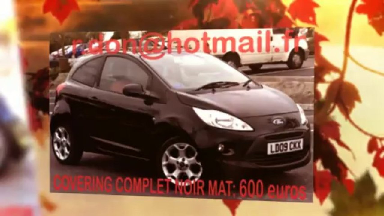 Ford covering blanc mat, gris mat, bleu mat, rouge mat,orange mat, noir mat