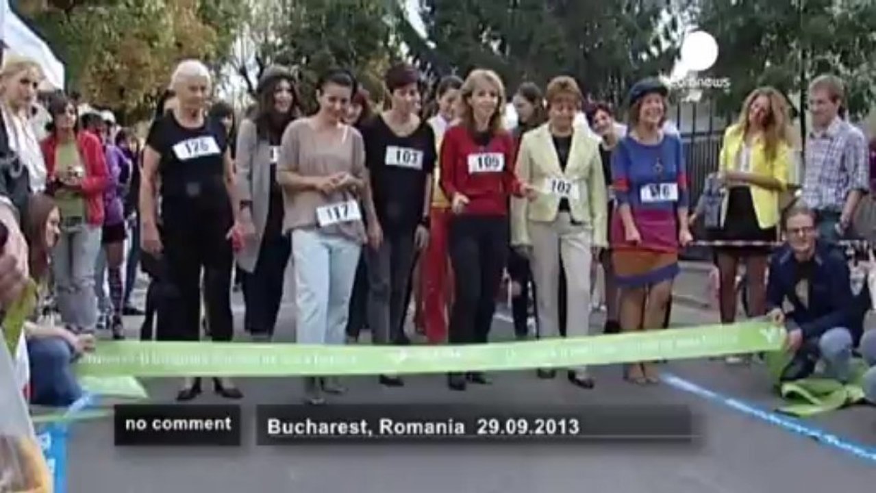 High-heeled race in Romania - no comment