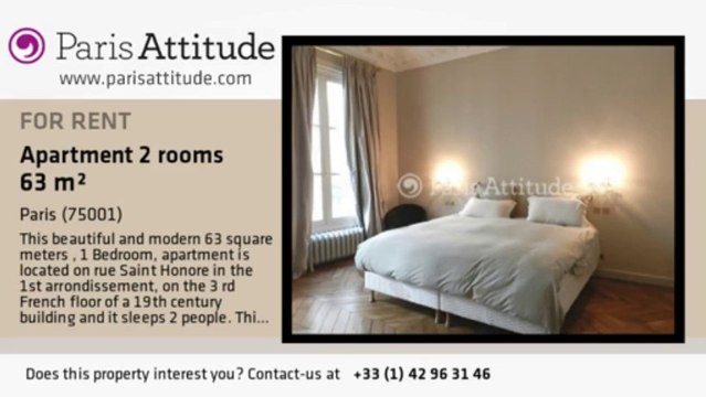 1 Bedroom Apartment for rent - Place Vendôme, Paris - Ref. 7823