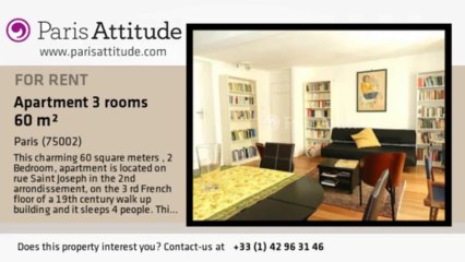 2 Bedroom Duplex for rent - Bourse, Paris - Ref. 8796