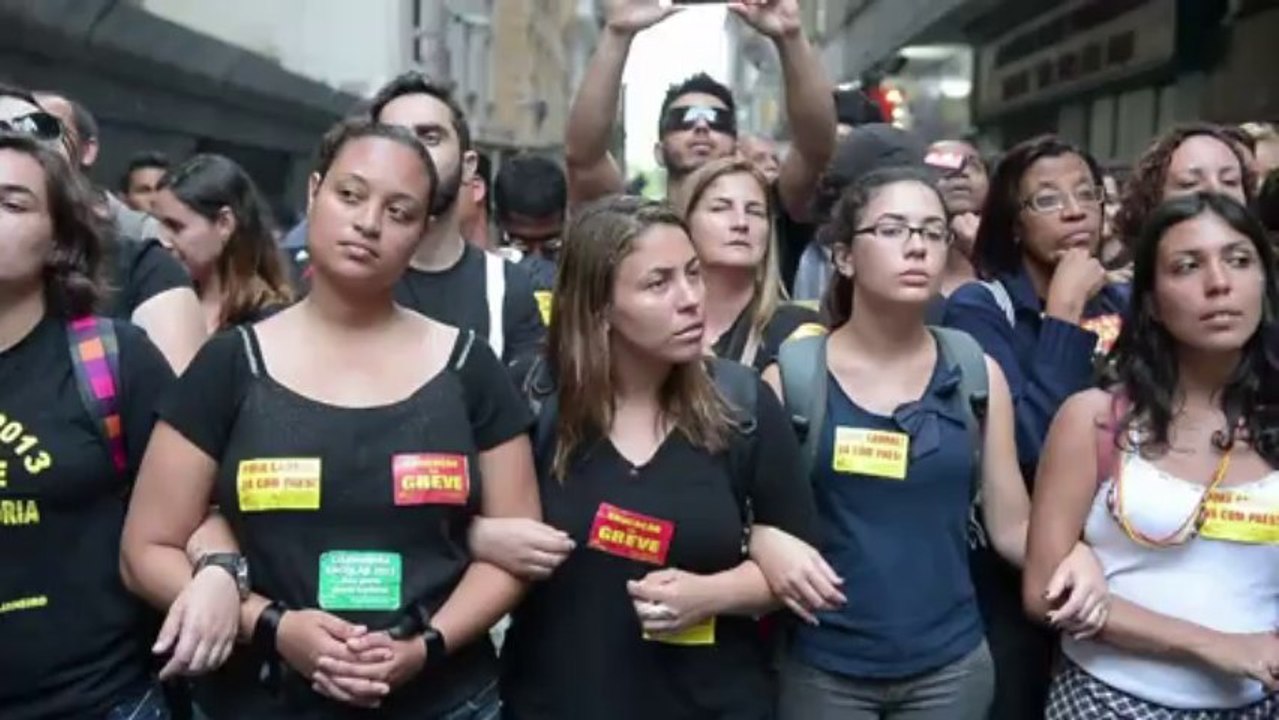 Professores protestam no Rio
