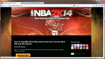 Download NBA 2K14 King James Pack DLC Code For Free!!