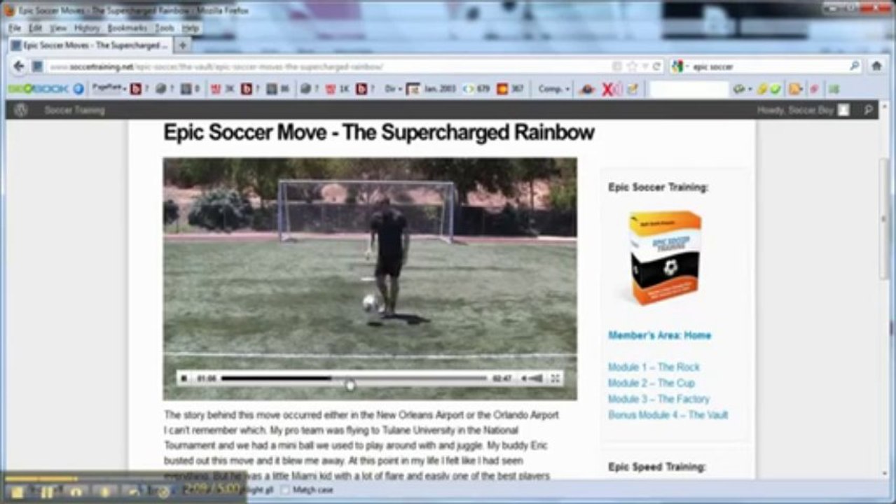 Epic Soccer Training Review from Member Area)