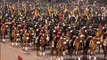 Punjab Regiment riding at the back of horses comes forward at the R- Day