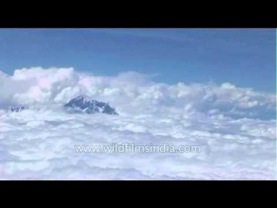 Highest flight - high Himalaya of Nepal seen aerially