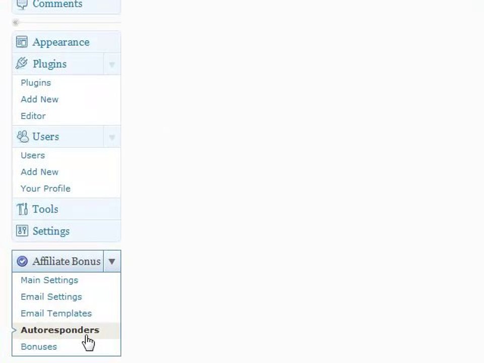 Automatic Bonus Delivery Plugin Video Tutorial Series | Setting Up "Non Aweber" autoresponder