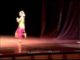 Graceful Bharatanatyam dance on a classical music