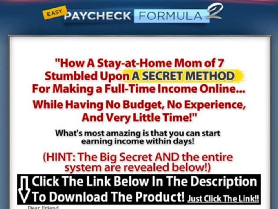 Easy Paycheck Formula Free Download + Easy Paycheck Formula Free Download