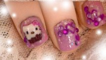 Sanrio #10, Sweets: Cute Hello Kitty Cupcake 3D Acrylic Nail Art Design Tutorial - Short Nails