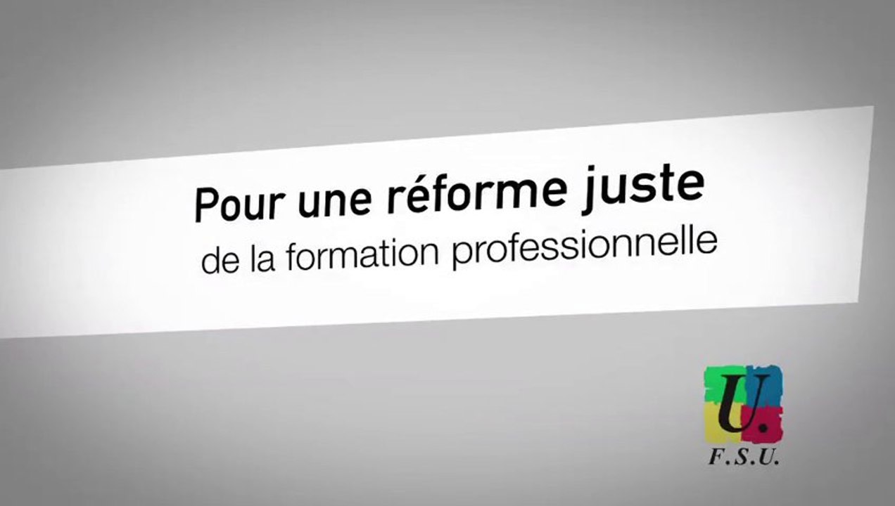 Pour une réforme juste de la formation professionnelle