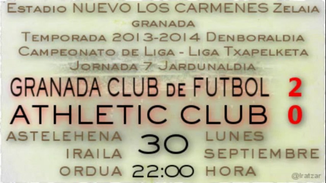 Jor.7: Granada CF 2 - Athletic 0 (30/09/13)