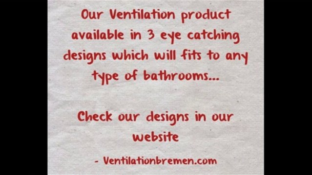 Bathroom Ventilation System | Ventilation Bremen