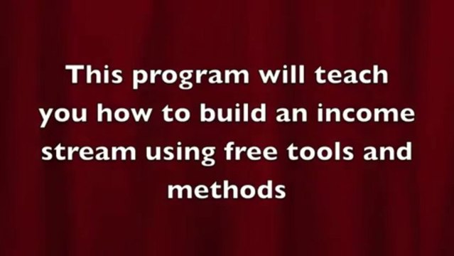 No Cost Income Stream. Internet marketing course 100% free methods. Make money online for free!