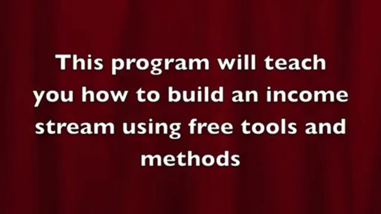 No Cost Income Stream. Internet marketing course 100% free methods. Make money online for free!