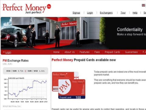 Perfect Money Standard prepaid visa Debit Card