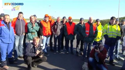 Actie Aldel-medewerkers in Eemshaven - RTV Noord
