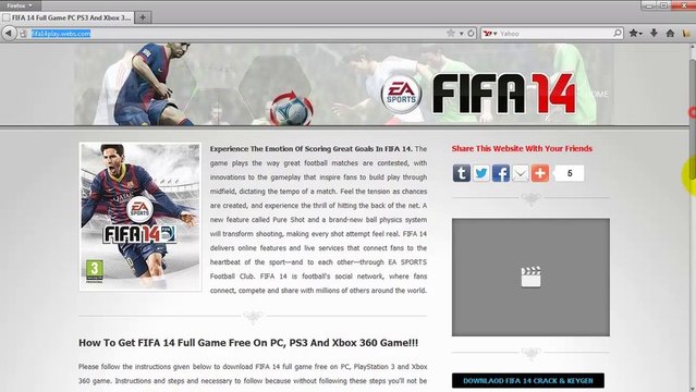 How To Download FIFA 14 Ultimate Game Crack For PC, PS3 & Xbox 360 [Tutorial]