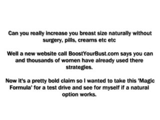 Boost Your Bust   The Magic Formula