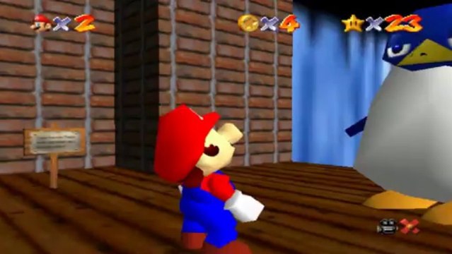 Super Mario 64 - Montagne Gla-Gla - Etoile 3 : Course du pingouin