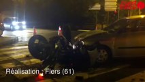 Collision entre une moto et une voiture - Accident en ville ce mardi 1er octobre