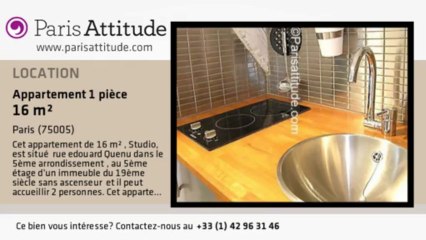 Appartement Studio à louer - Port Royal, Paris - Ref. 5817