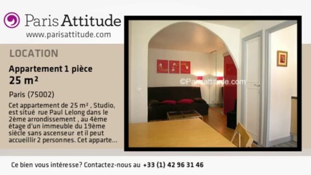 Appartement Studio à louer - Bourse, Paris - Ref. 3101