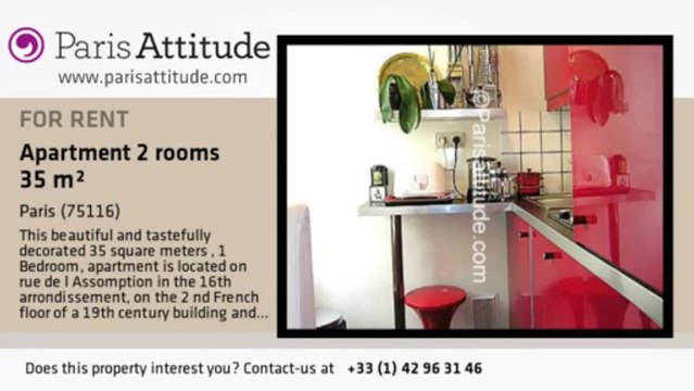 1 Bedroom Apartment for rent - Jasmin, Paris - Ref. 6576
