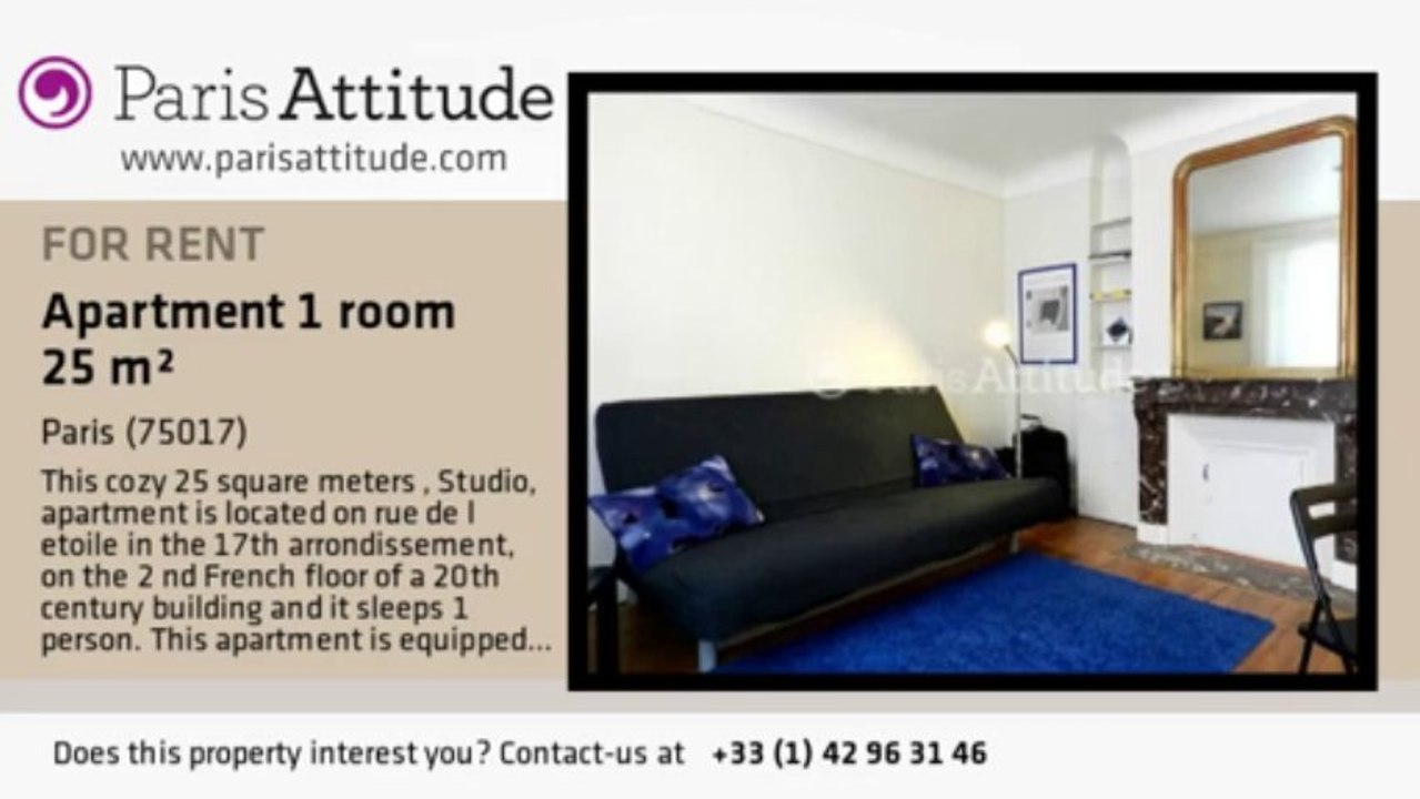 Studio Apartment for rent - Arc de Triomphe, Paris - Ref. 8118