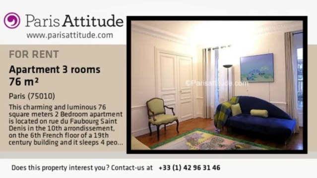 2 Bedroom Apartment for rent - Faubourg St Martin, Paris - Ref. 2665