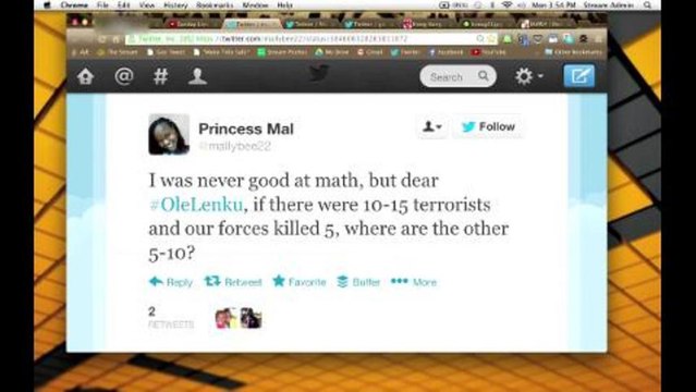 Stream Leads: Kenyans critique minister over Westgate, Hong Kong labour flashmob