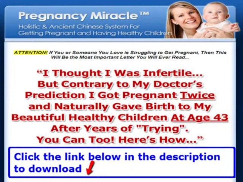 Pregnancy Miracle Free Pdf + Pregnancy Miracle Cure Infertility