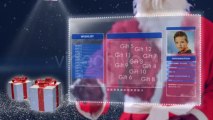 Santa Claus choosing gifts. Wishlist-Touchscreen - After Effects Template
