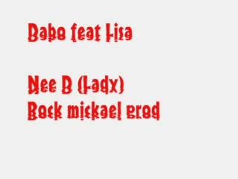 Dabo ft Lisa - Nee D (lady)