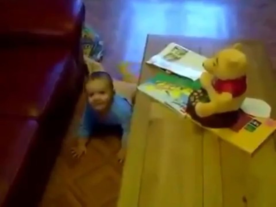 Funny baby plays with dog biting his pajama!!