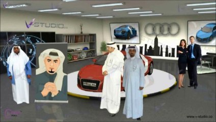 V-Studio منتجات التسويق والدعاية هولوجرام وعرض ضوئي من صقر في ستديو