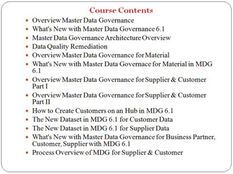 SAP MDG Online Training CANADA | magnific training