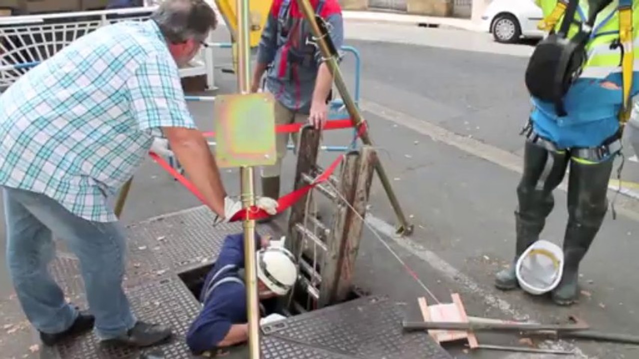 Visite dans les égouts de Moulins