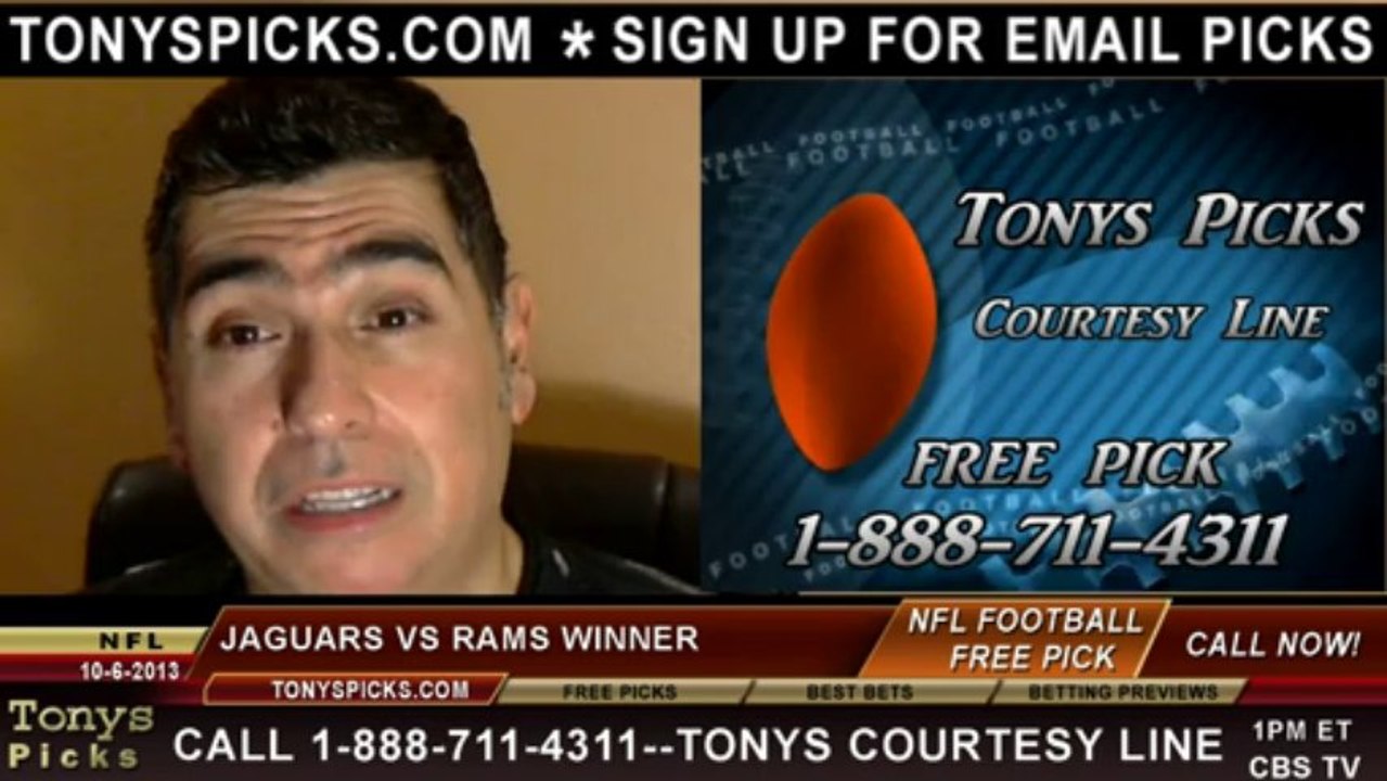St Louis Rams vs. Jacksonville Jaguars Pick Prediction NFL Pro Football Odds Preview 10-6-2013
