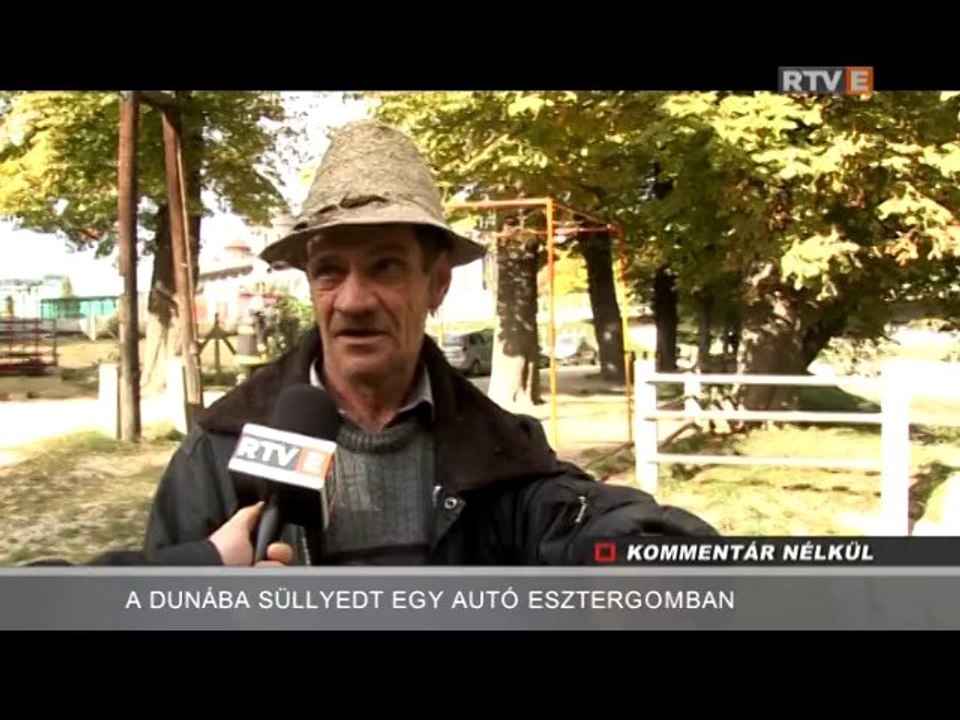Kommentár Nélkül A Dunába süllyedt egy autó  Esztergomban  2013.10.01.