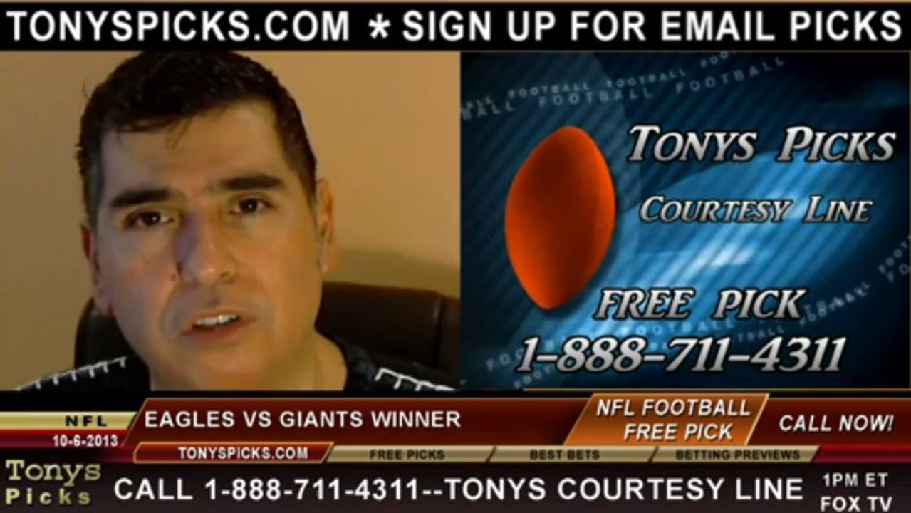 New York Giants vs. Philadelphia Eagles Pick Prediction NFL Pro Football Odds Preview 10-6-2013
