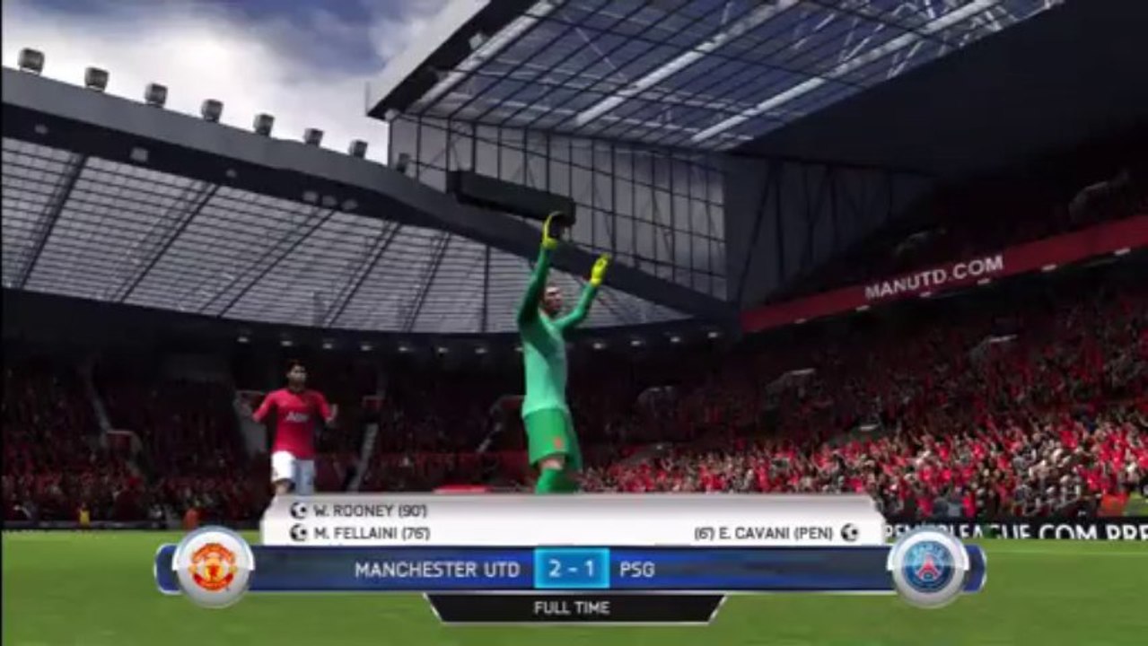 Xbox 360 - Fifa 14 - Career - Pre Season Match 1 - Manchester United vs PSG