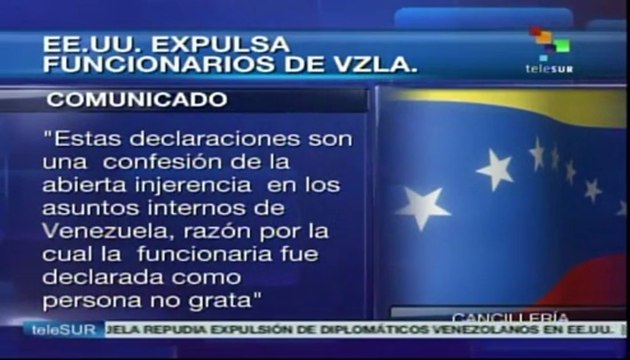 Estados Unidos expulsa a tres diplomáticos venezolanos