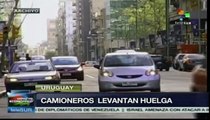 Camioneros uruguayos levantan huelga
