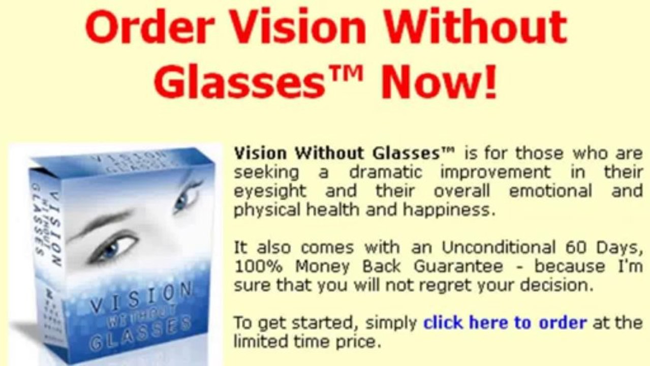 Vision Without Glasses Pdf - Perfect Vision Without Surgery