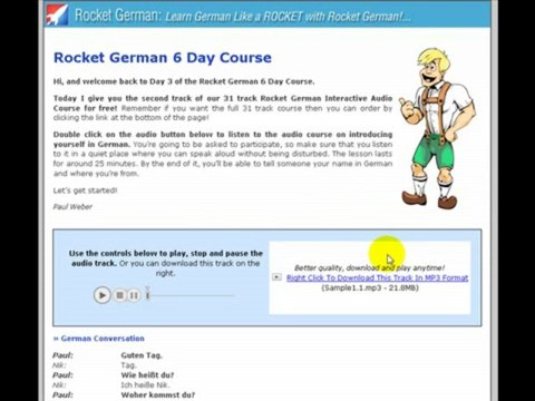 Rocket German Free Lessons Day 3