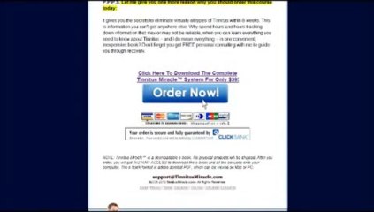 Ringing In Ears Treatment | Tinnitus Miracle Review