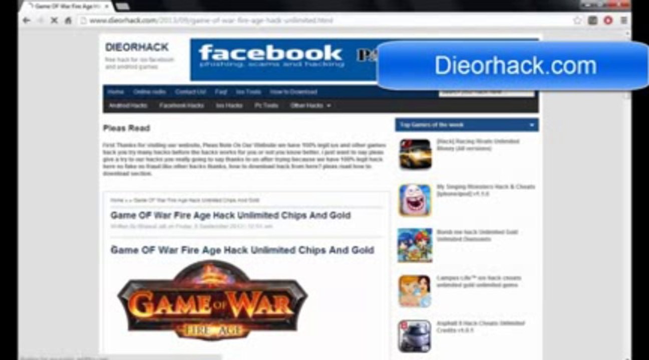 Game OF War Fire Age Hack | Pirater [FREE Download] October 2013 Update