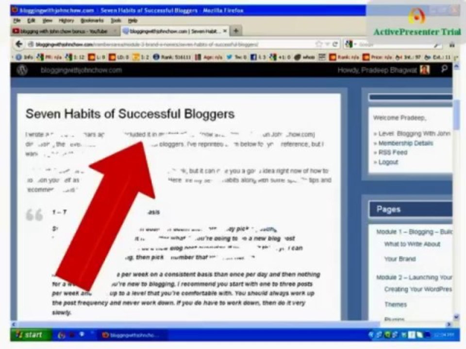 Blogging With John Chow Review Bonus, Part II, http://www.bloggingwithjohnchowbonus.org